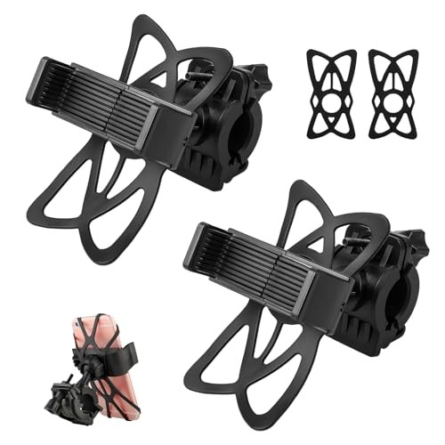 Bike Phone Mount Holder, 360° Rotatable Motorcycle Cellphone Holder for 2 PCS