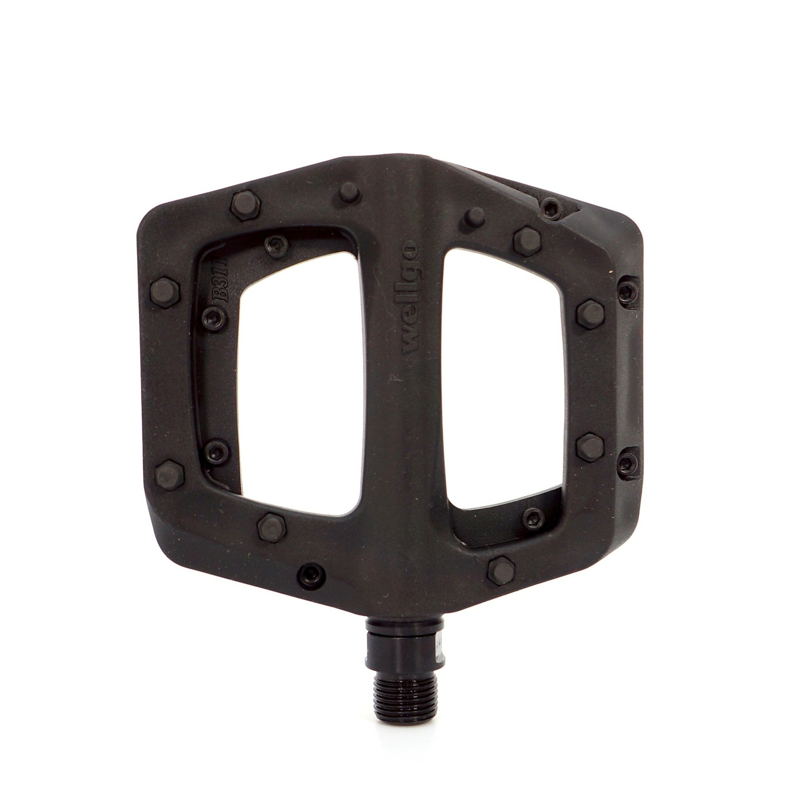Wellgo Nylon Composite Flat Platform Bicycle Pedals MTB BMX 16-Pin Sealed 9/16″