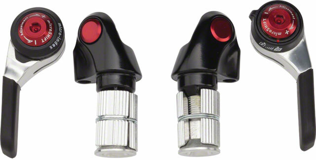 microSHIFT Bar End Shifter Set 10-Speed Road Double/Triple Shimano
