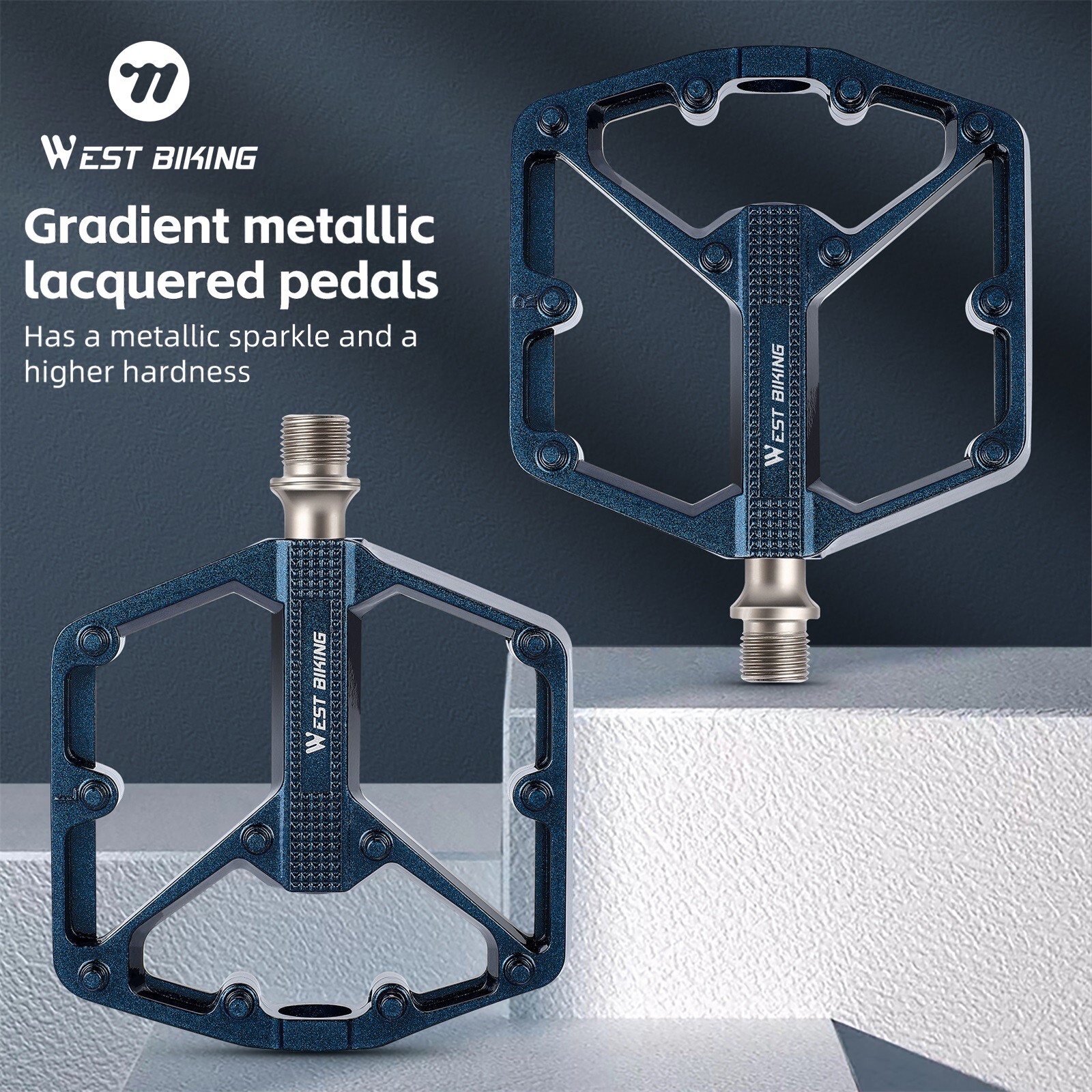 West Biking MTB Bicycle Pedals Waterproof Non Slip Bicycle Pedals Platform Pedal