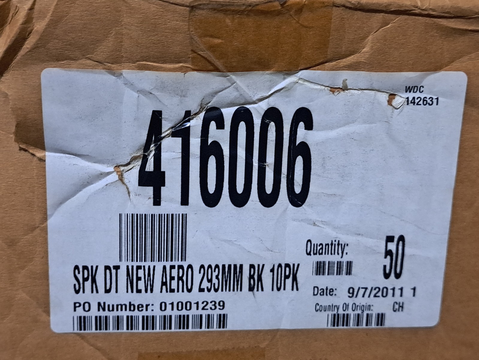 DT Swiss Spokes / NAE / 2.0 | 1.1 | 3.2 / 293mm / Back / Aero / 10 count