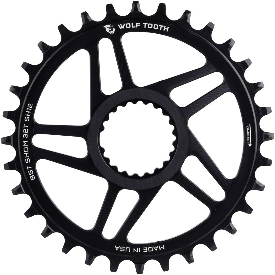Wolf Tooth Direct Mount Chainring – 34t, Shimano DM, For Boost Cranks, 3mm