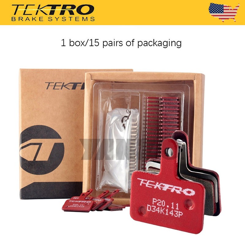 Tektro 15Pairs P20.11 Disc Brake Pads Metal Ceramic W/ Spring Auriga Tune TWIN