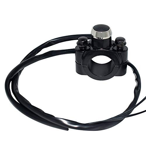 Aluminum 7/8″ Motorcycle Handlebar Control Horn Start Switch Button Momentary