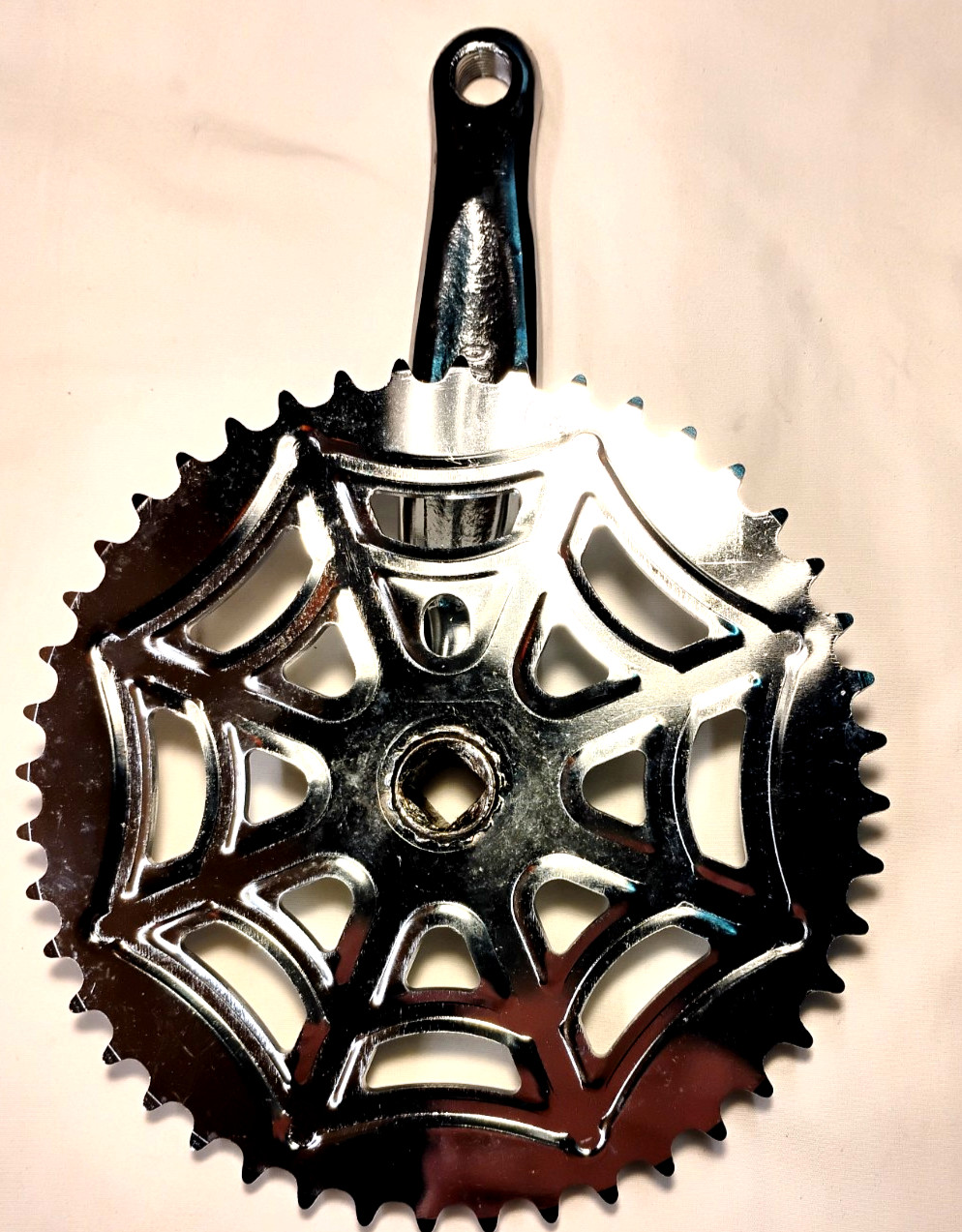 Pro Wheel Spider Web Design 3 Piece Crank Set BMX Lowrider OCC Chopper
