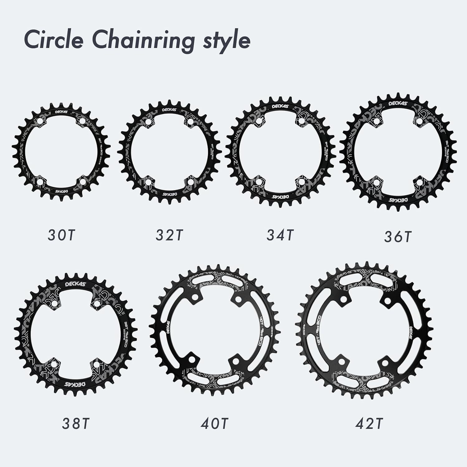 DJC Bike Chainring Asymmetrical 96BCD Narrow Wide Tooth 32T