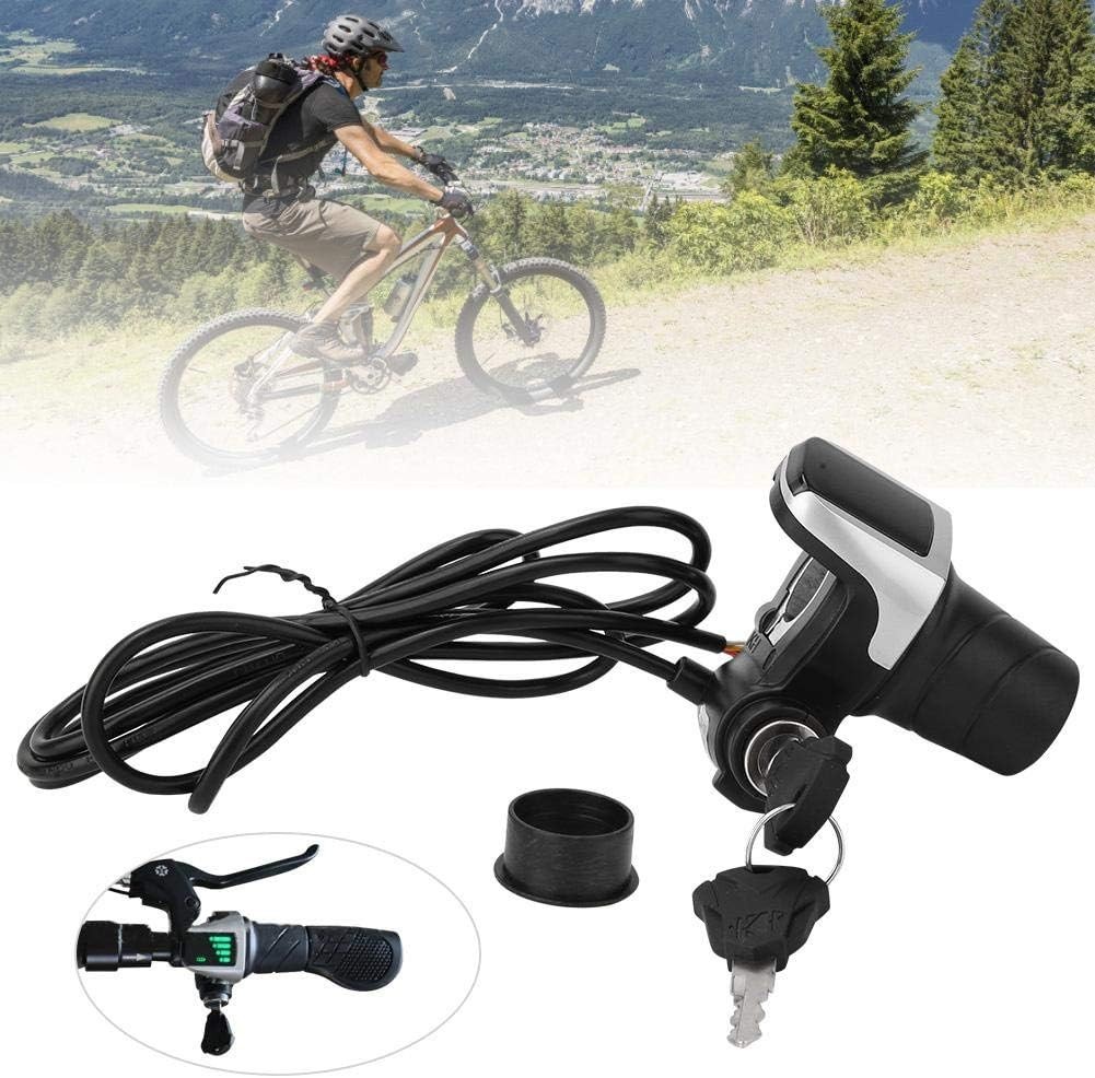 36V Electric Bike Throttle with LCD Display, Twist Grip Handlebar Controller …