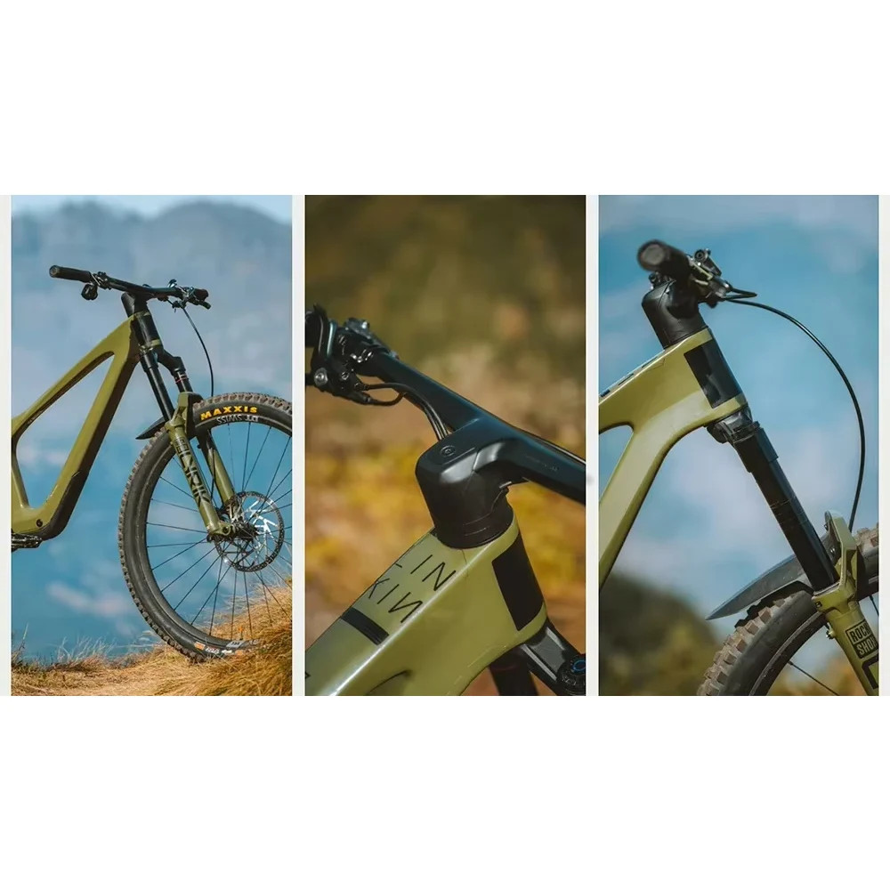 Full Carbon Fiber Bicycle Riser Flats Handlebar Integrated Cockpit MTB Handlebar