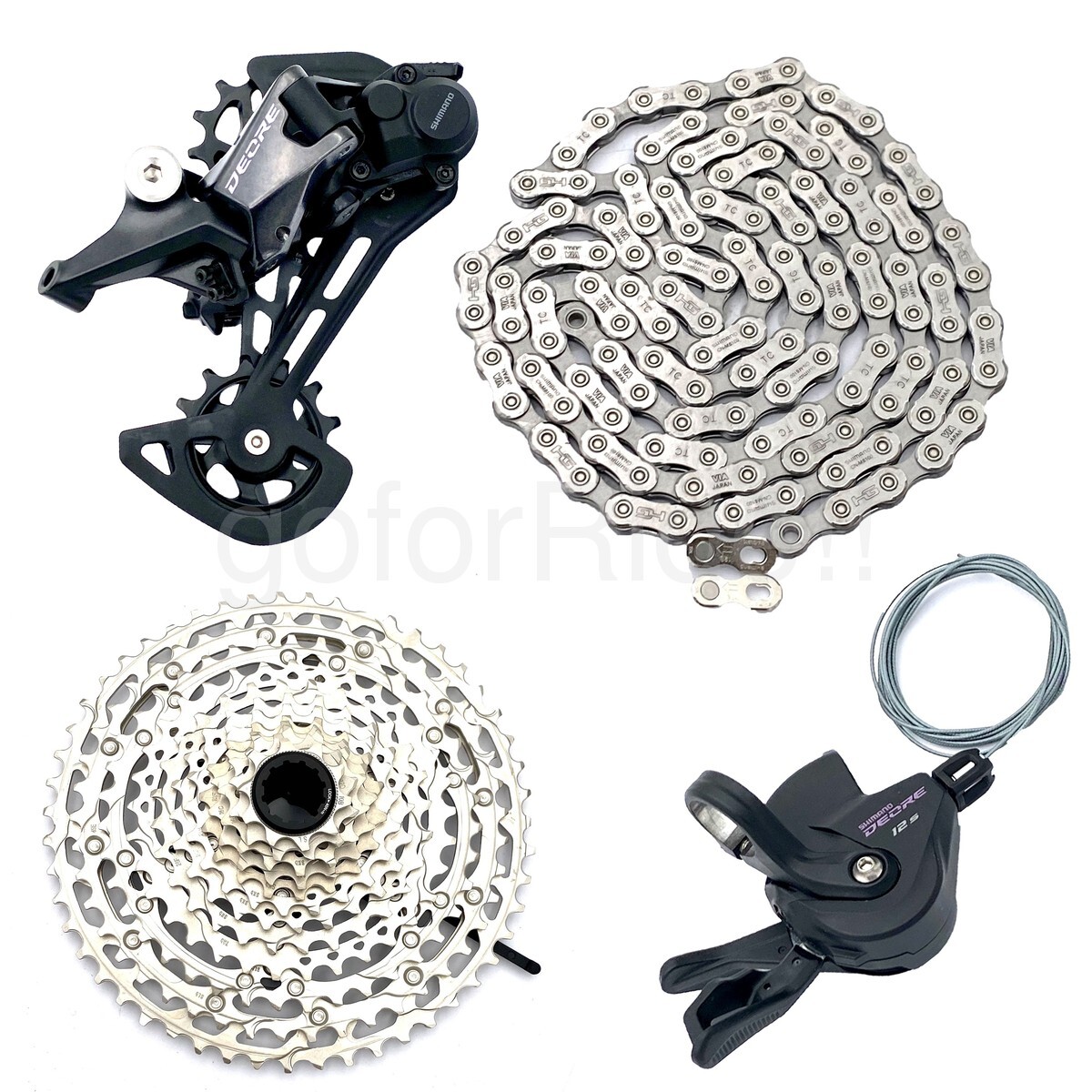 Shimano Deore M6100 12 Speed Bulid Kit Shifter Derailleur Cassette +Gear Display