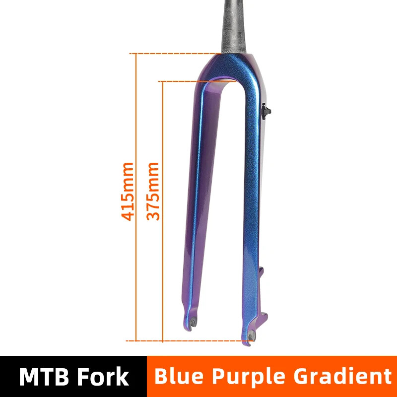 Carbon MTB Bicycle Rigid Fork Disc Brake Tapered Tube Ultralight Bicycle Fork
