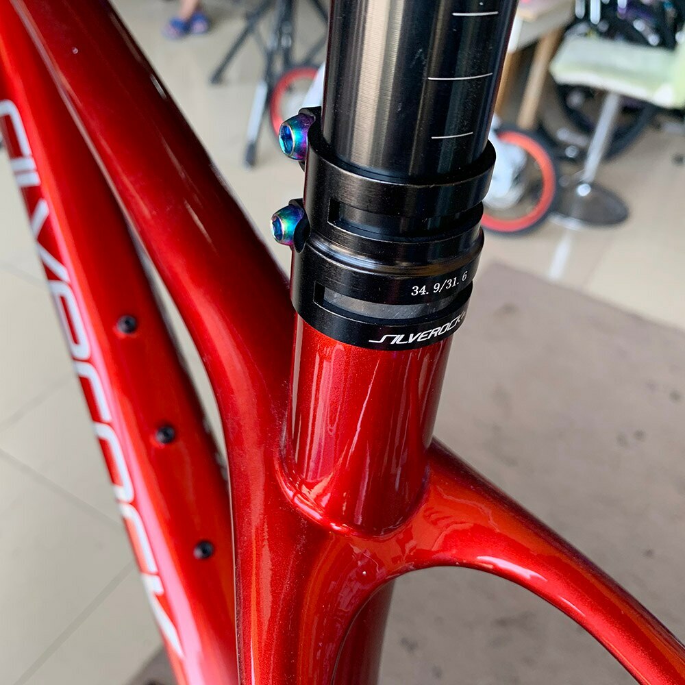 SILVEROCK Alloy Double Dual Size Seatpost Clamp for Road Balance MTB Bike Frame