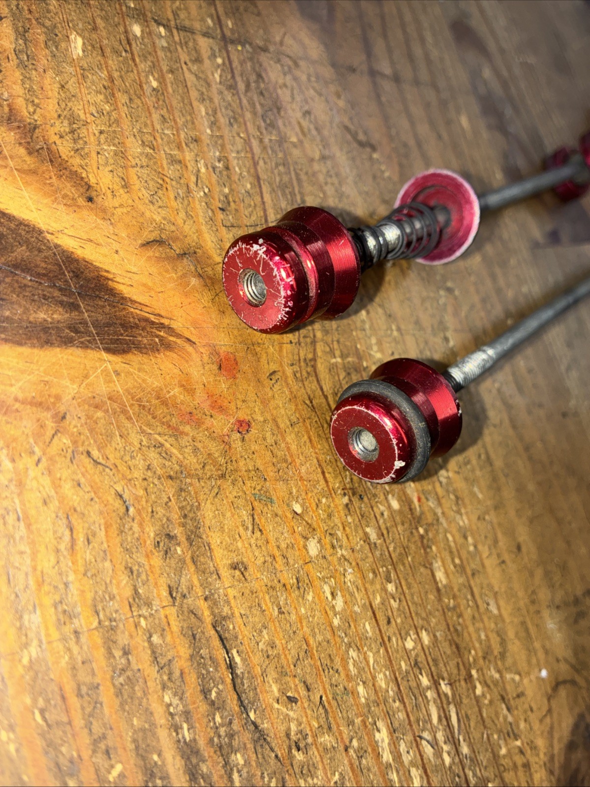 Vintage Red Ringle Mtb Front And Rear Quick Release Skewers 100mm – 135mm