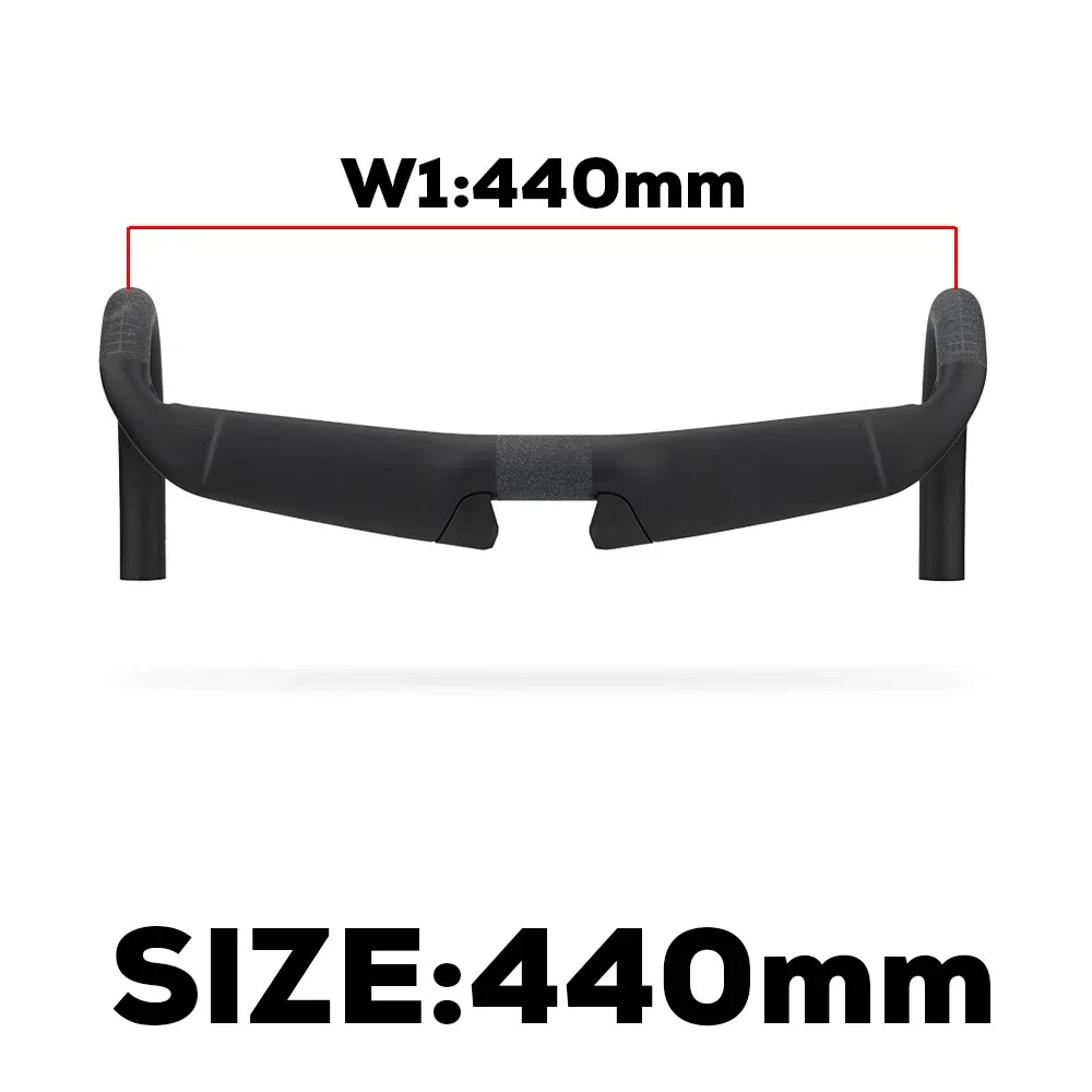 Carbon Fiber Road Bike Handlebar DI2 Flare 2° Cockpit 380mm 400mm 420mm 440mm