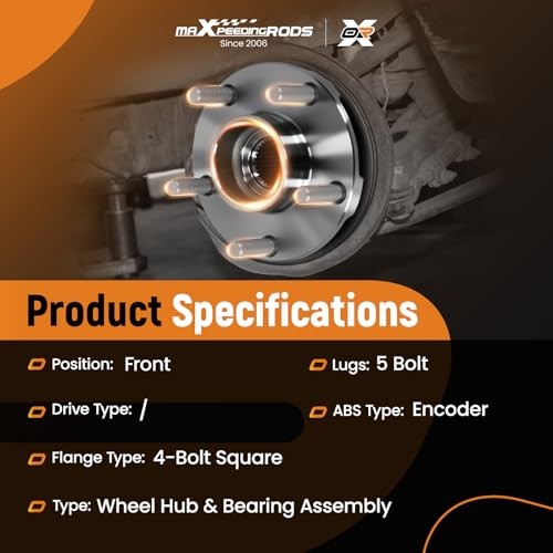 maXpeedingrods 2PCS 513296 Front Wheel Hub and Bearing Assembly for 513296×2