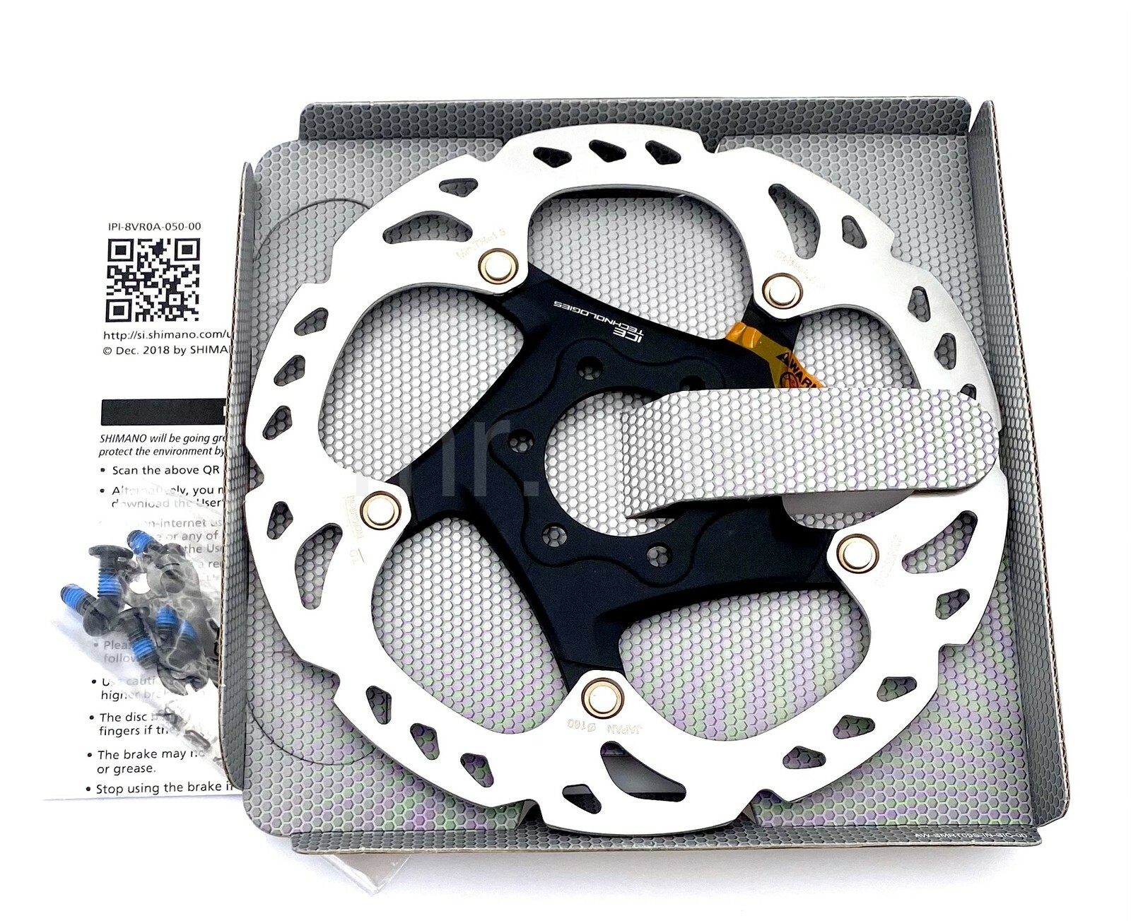 Shimano DEORE XT SM-RT86 160mm,ICE-TECH MTB Bicycle Bike Disc Brake Rotor 6-Bolt