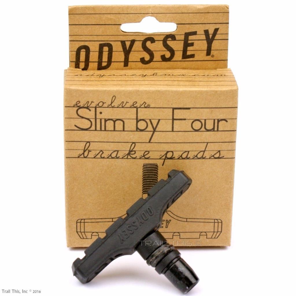 Odyssey Slim by Four Threaded Post BMX Bicycle Brake Pads Black Normal Compound