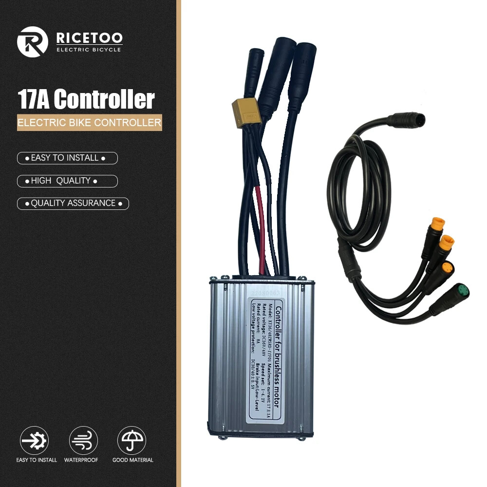 Electric Bike Waterproof Controller 15A-30A 50W-1000W Squarewave Controller