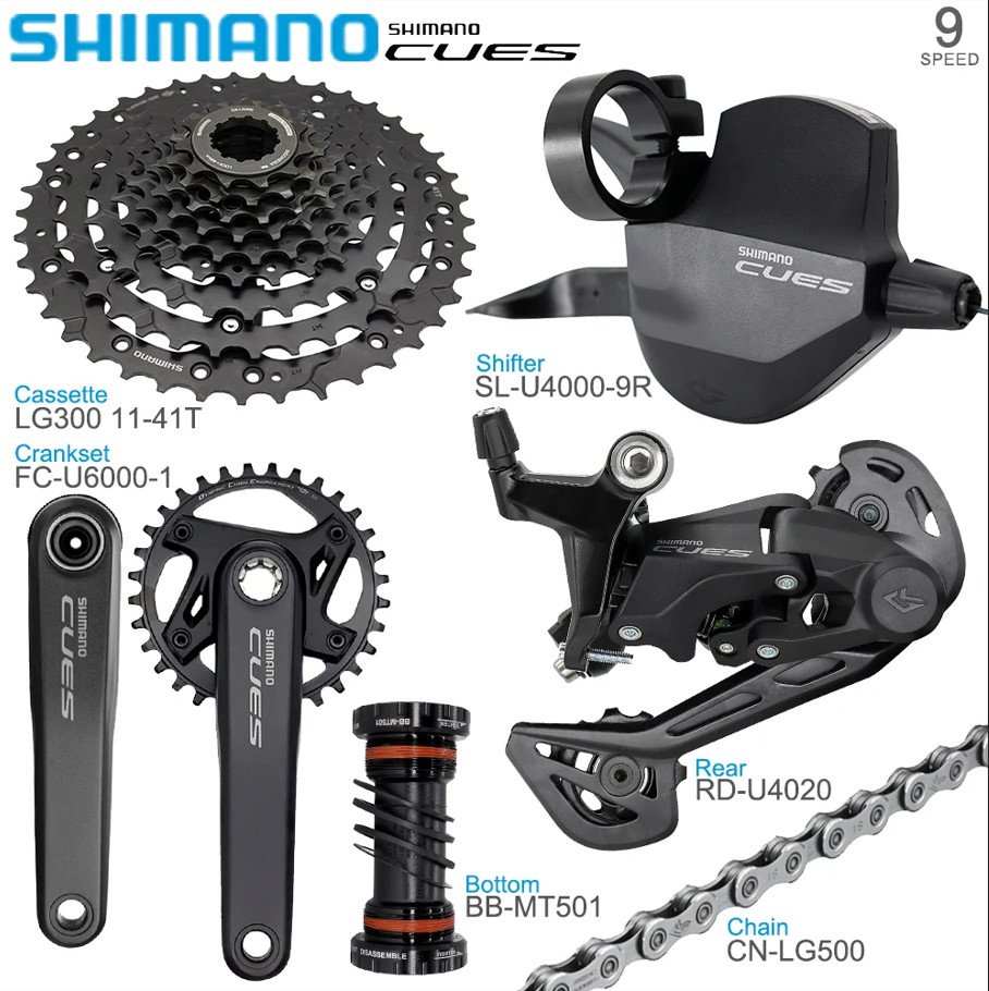 SHIMANO CUE U4000 32T 170MM 46T 1X9-SPEED MTB GROUPSET