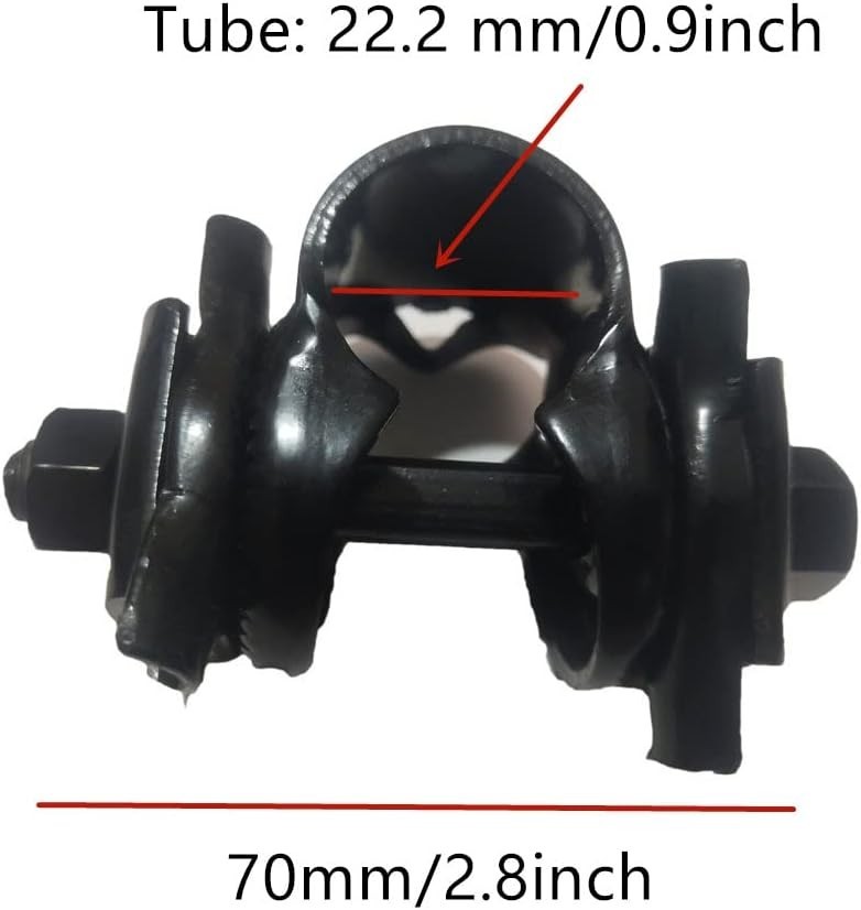 2PCS High-Quality Iron Bike Seat Clamps for Standard Rail Saddles – Black