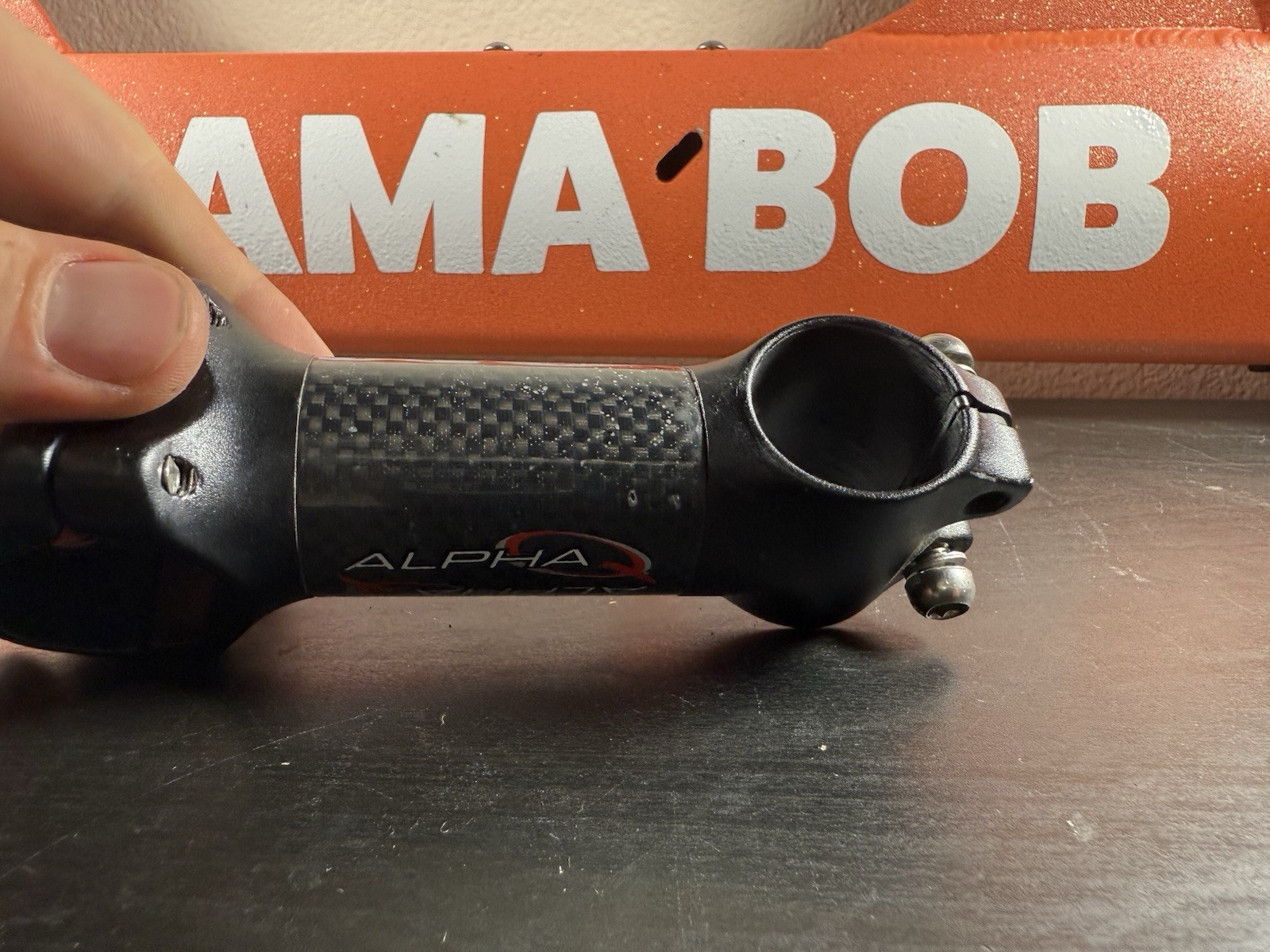 Alpha Q 100mm BLACK Threadless 1-1/8″ 31.8mm Bike Stem Carbon Fiber Aluminum #17