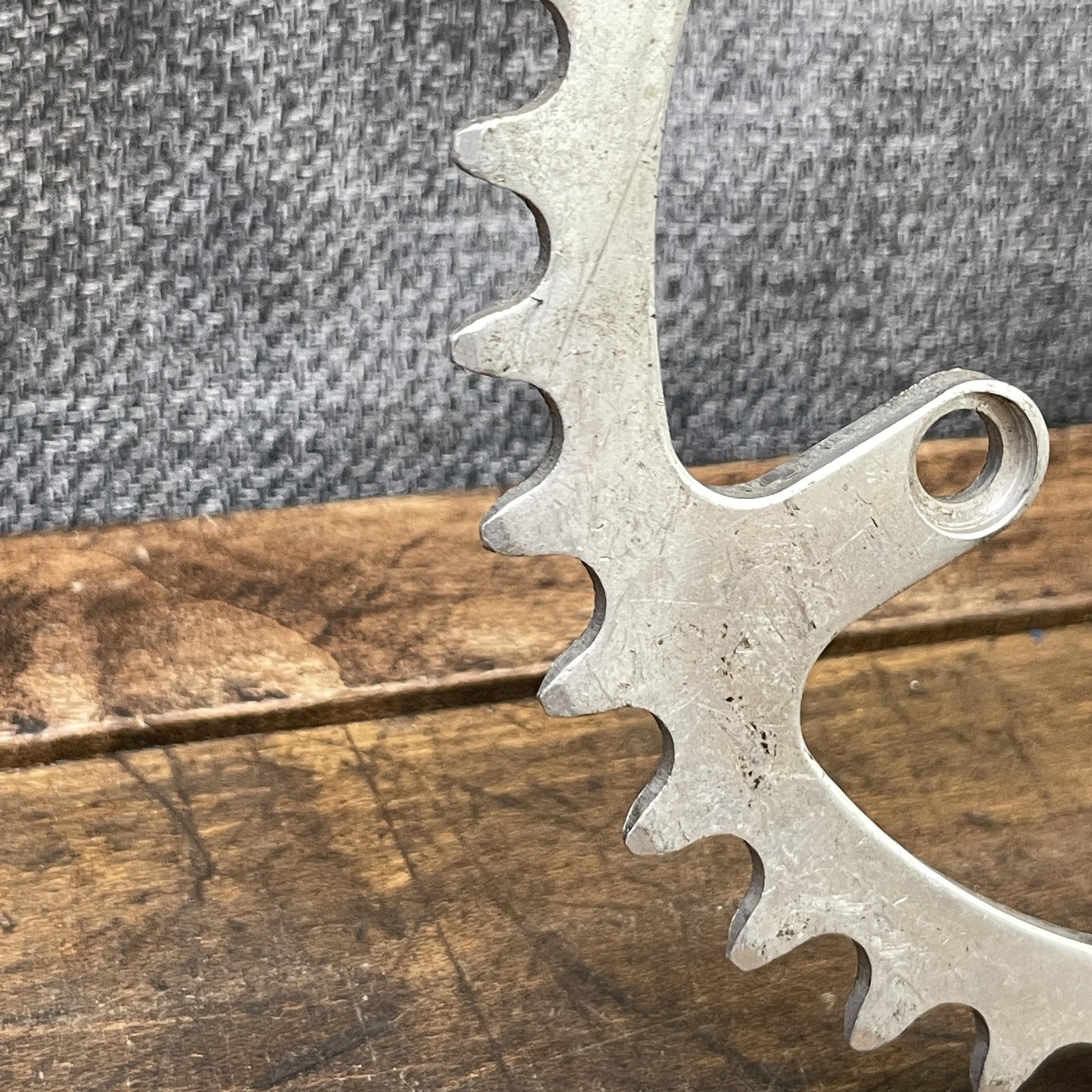 Vintage TA 36T Chainring 80 BCD 6-Bolt 3-Arm Silver Aluminum Bike Chainwheel