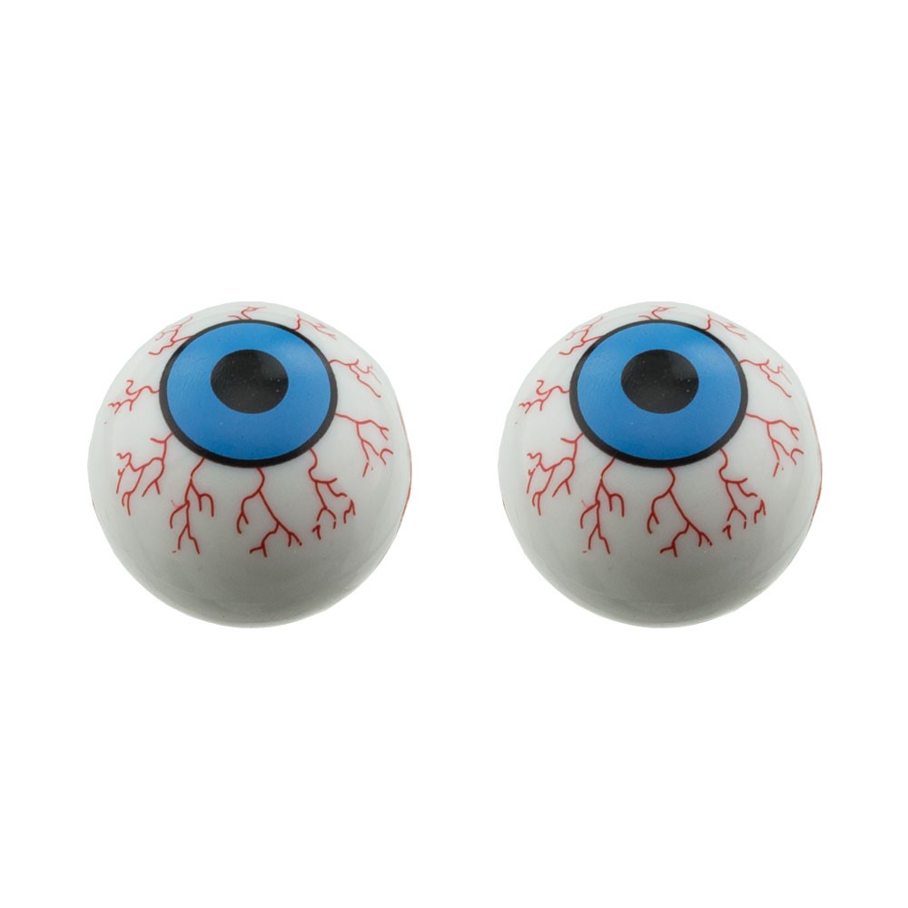 PRO+ BICYCLE ROUND BLUE EYE BALL VALVE STYLE CAPS FOR SCHRADER VALVE