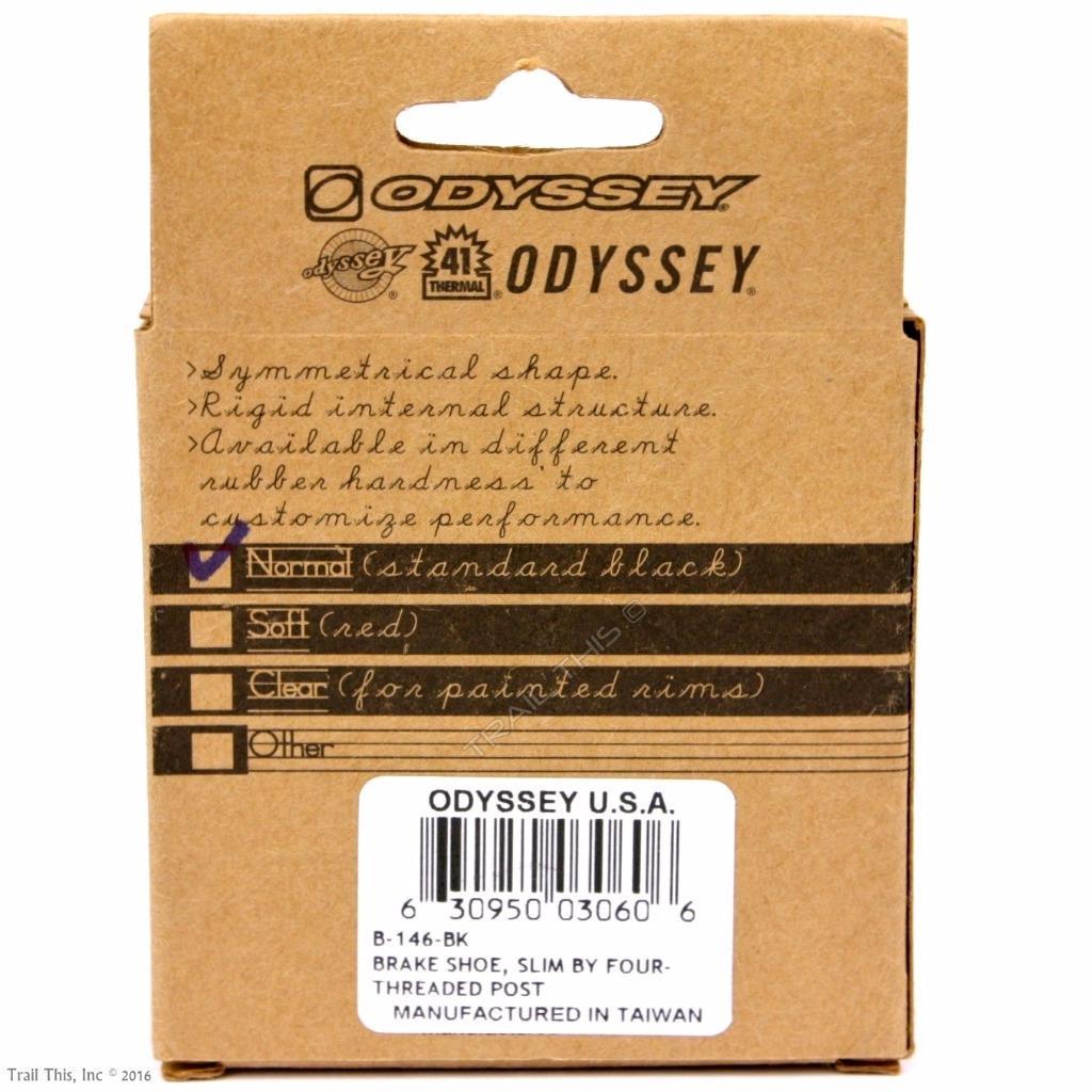 Odyssey Slim by Four Threaded Post BMX Bicycle Brake Pads Black Normal Compound