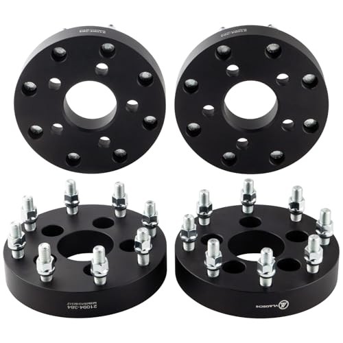Black Forged 5×4.5 to 8×6.5 Wheel Adapters 1.5 Inch 14×1.5 1.5 Inch – Pack of 4