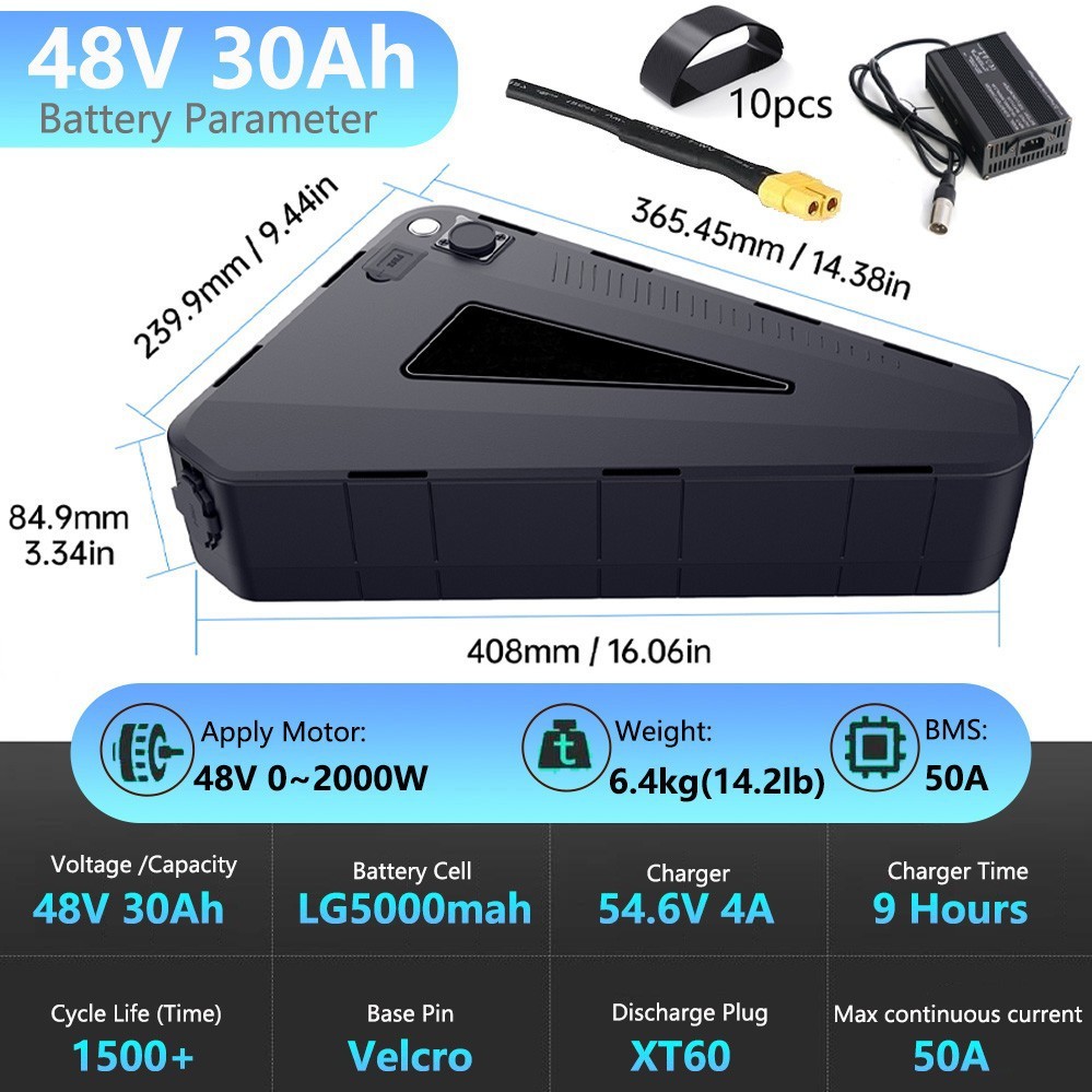 Ebike Battery 48V 60V 72V 20Ah 30Ah Li-ion Battery Pack for 0~3000W Bafang Motor
