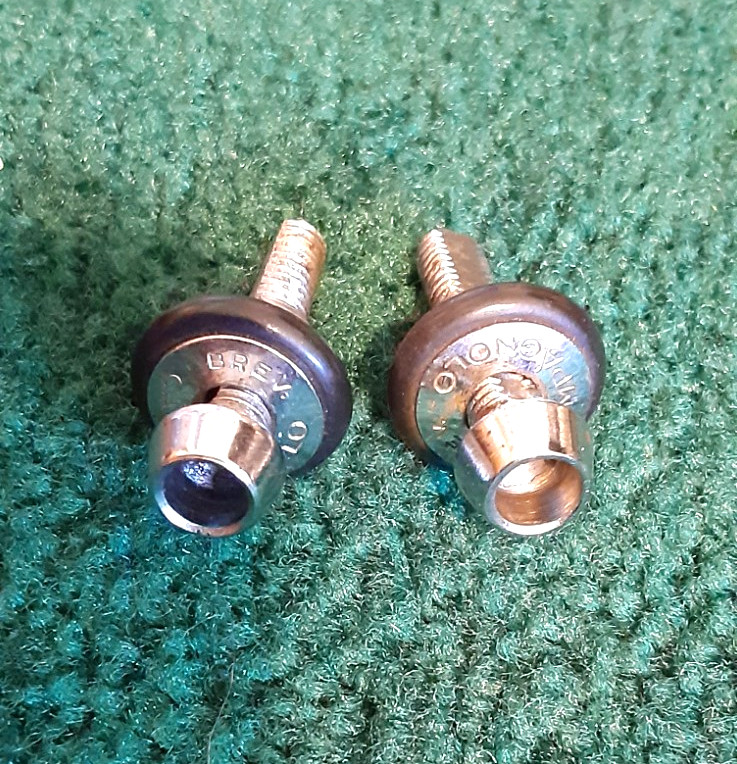 Used Campagnolo 1972 Record Brakes, Front & Rear, Standard, Adj. Screw, Pads
