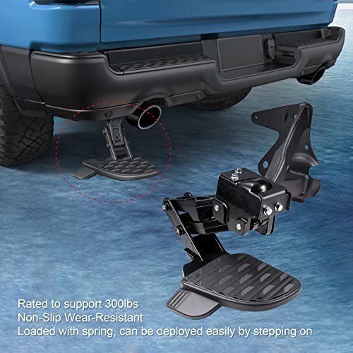 Rear Bed Step Retractable Bumper Step Replacement for Dodge Ram 1500 DT