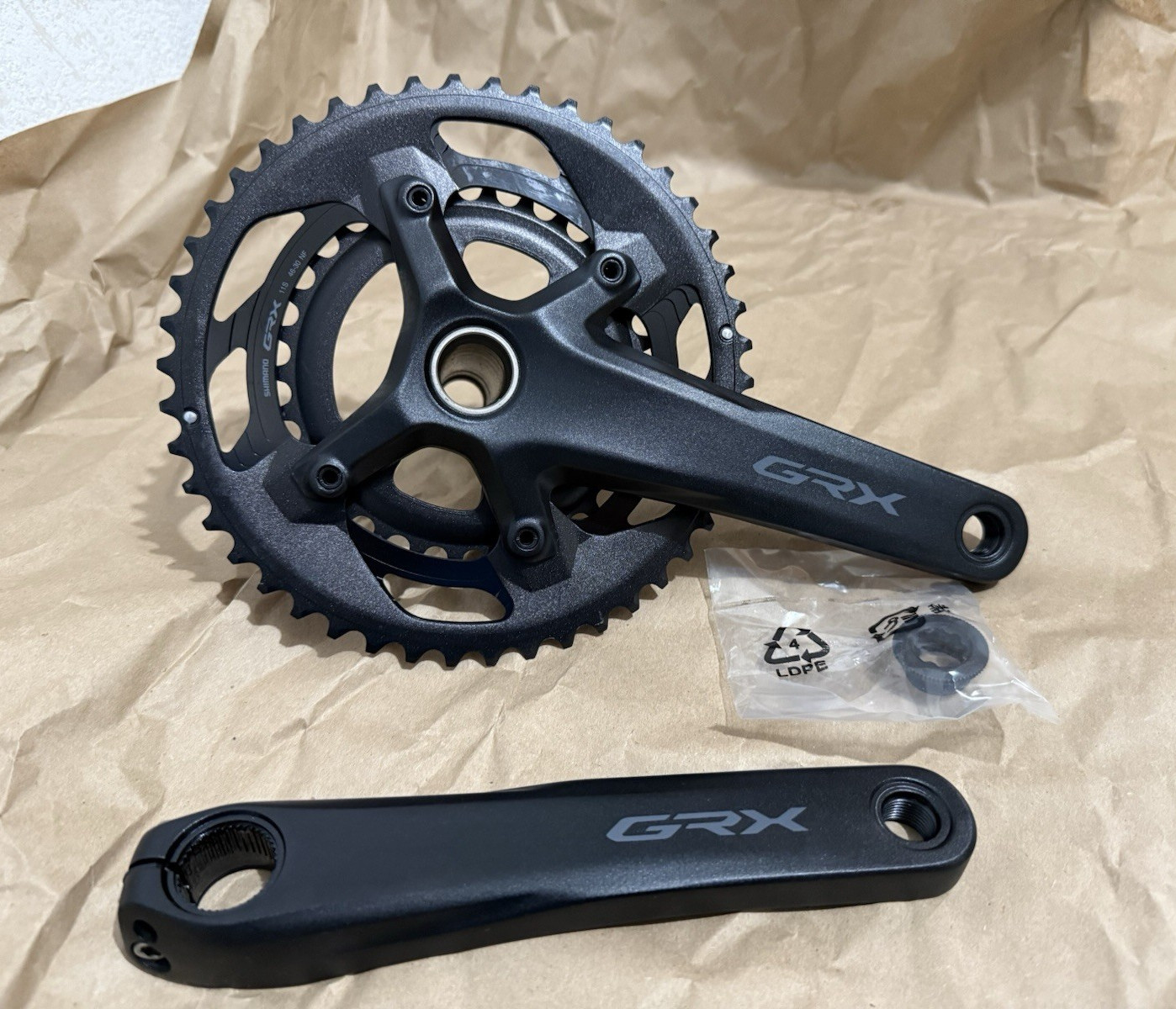 Shimano GRX FC-RX610 46/30T 172.5mm 2×12 Crankset NEW Take-Off Canyon Grizl AL 7
