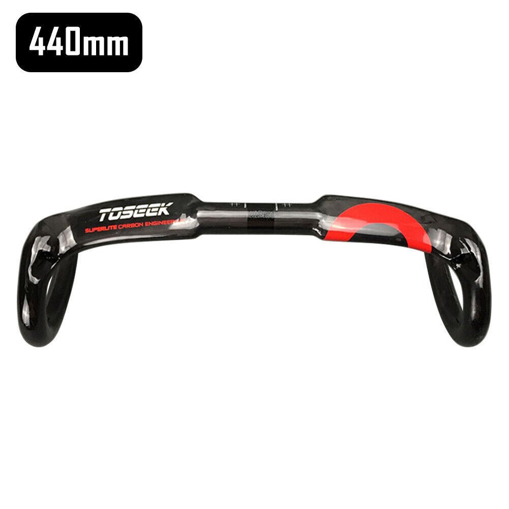 For Toseek Bike Bicycle Racing Drop Bar Handlebar UD Carbon Fiber 400/420/440mm
