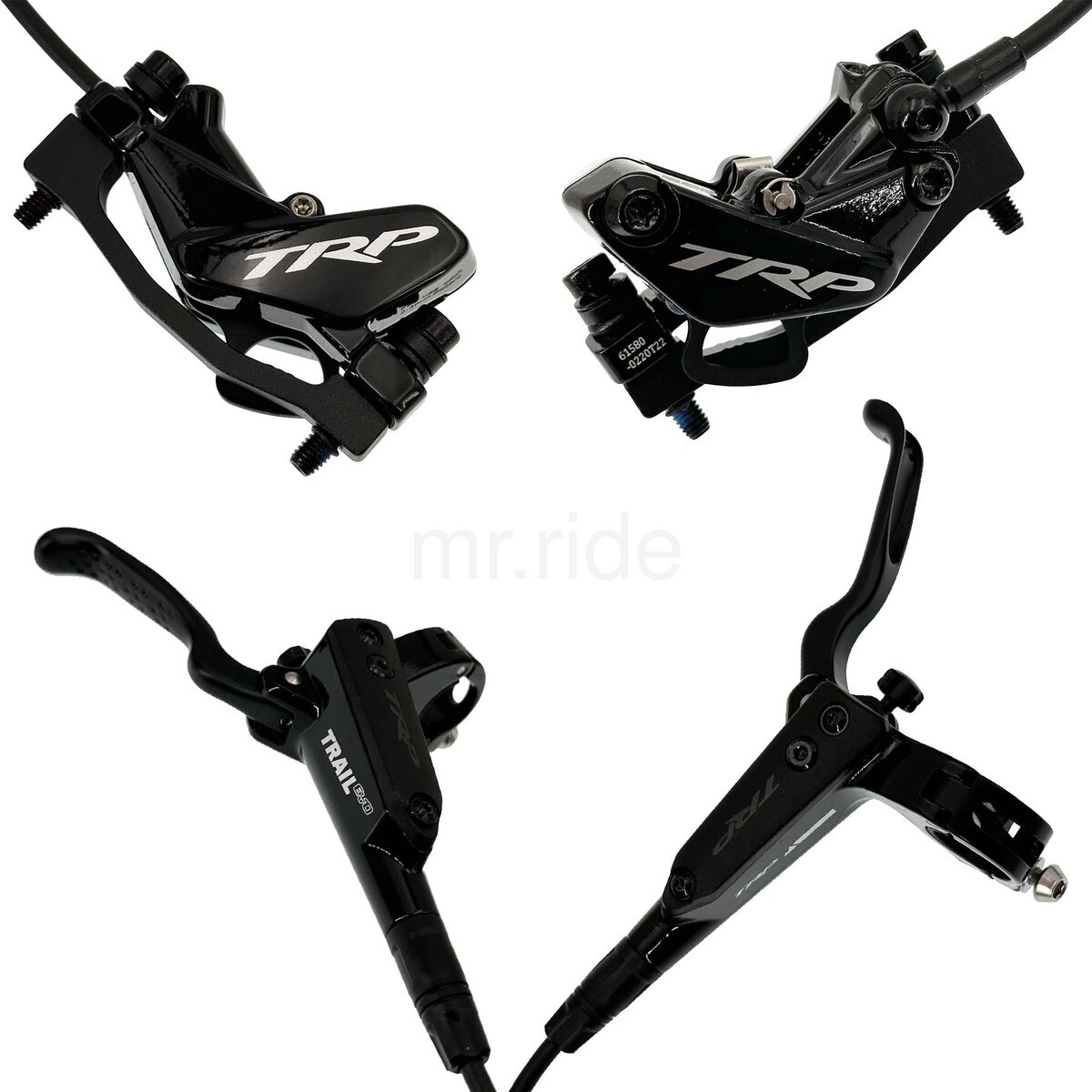 TRP TRAIL EVO MTB Hydraulic Disc Brake Set Front+Rear w/2.3mm thick 180mm Rotor
