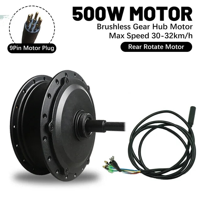 48V 500W -2000W High Speed Ebikes Bruthless Gear Rear Front Powerful Hub Motor