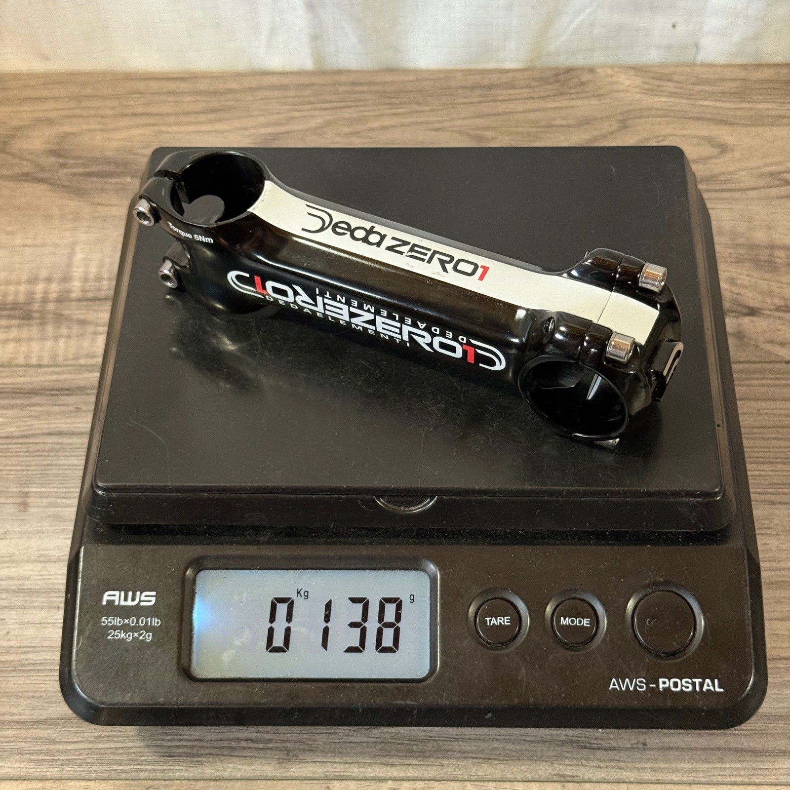 Deda Elementi Zero 1 Road Stem 120mm 1 1/8 31.8 8 Degree Gloss Black CLEAN