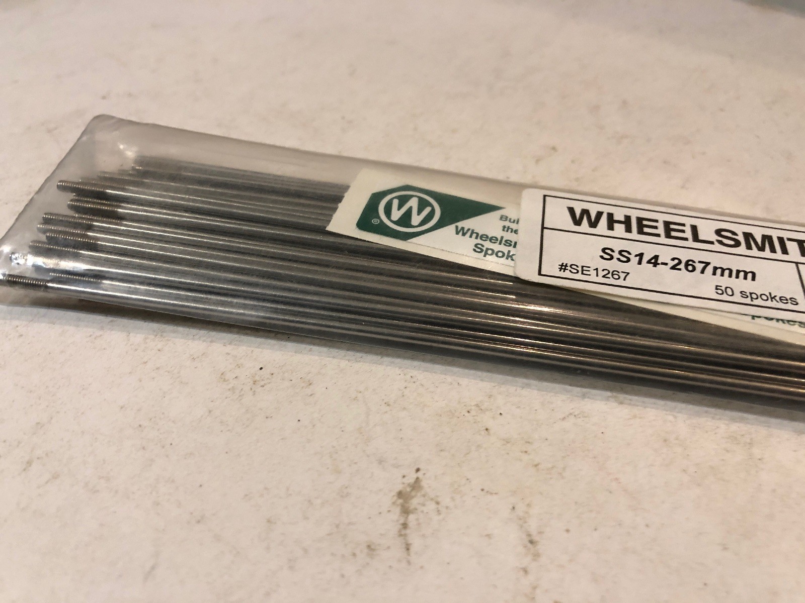 Wheelsmith SS-14-267mm Spokes Silver Bag of 50