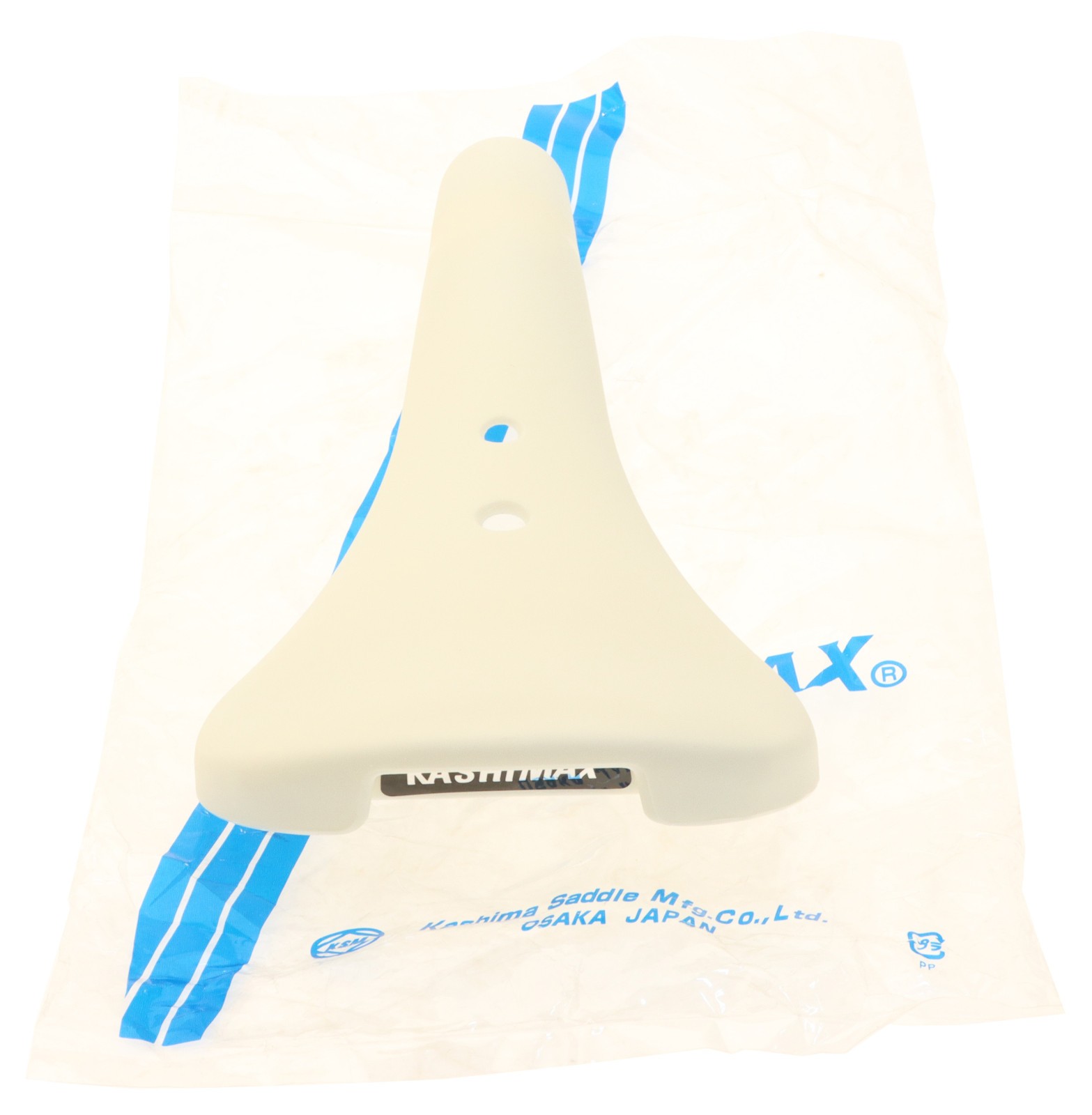 Kashimax Aero MRS-2H Saddle Non-Padded Standard Rails Nylon White NOS NEW