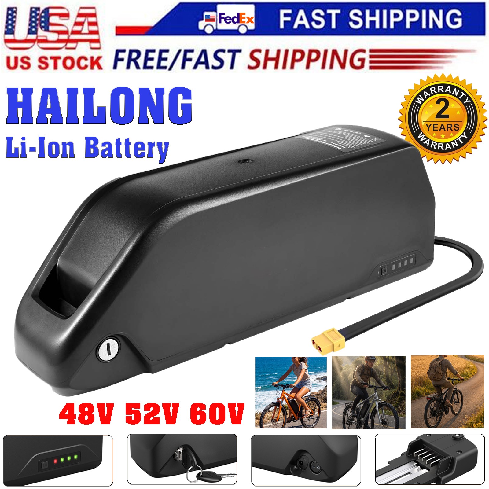 Samsung Ebike Battery 48V 52V 20Ah Lithium Electric Bicycle Battery for Bafang