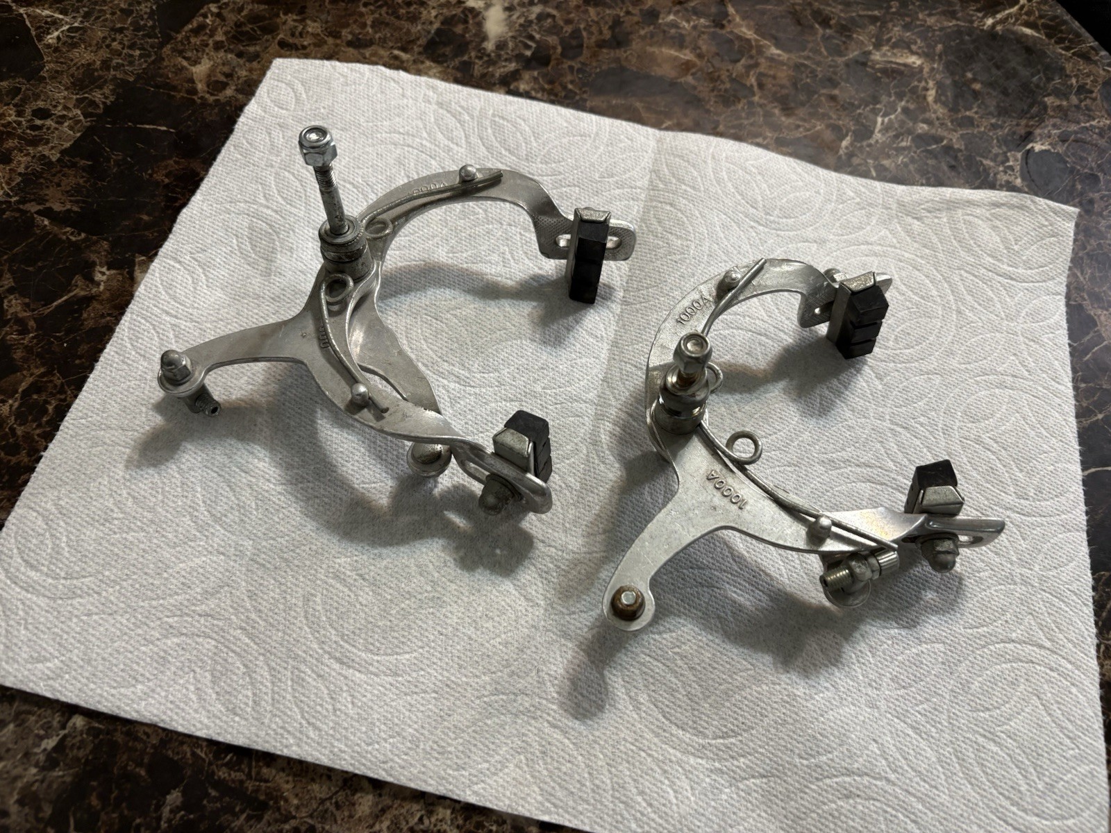 BMX 1000A Sidepull Brake Caliper PAIR Front Rear Silver used brakes APSE CHINA