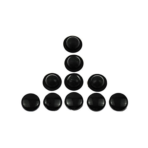 Gloss Black Rubber Pads for Harley Floorboard Foot Rest – 10 Pieces