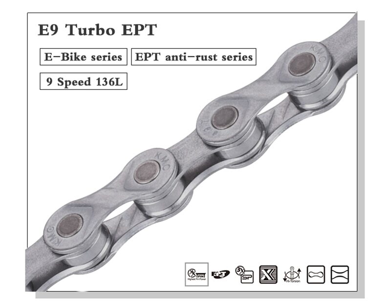 KMC E-Bike Chain e8 e10 e11 e12 EPT Bicycle Chains 6/7/8/10/11/12 Speed 136L