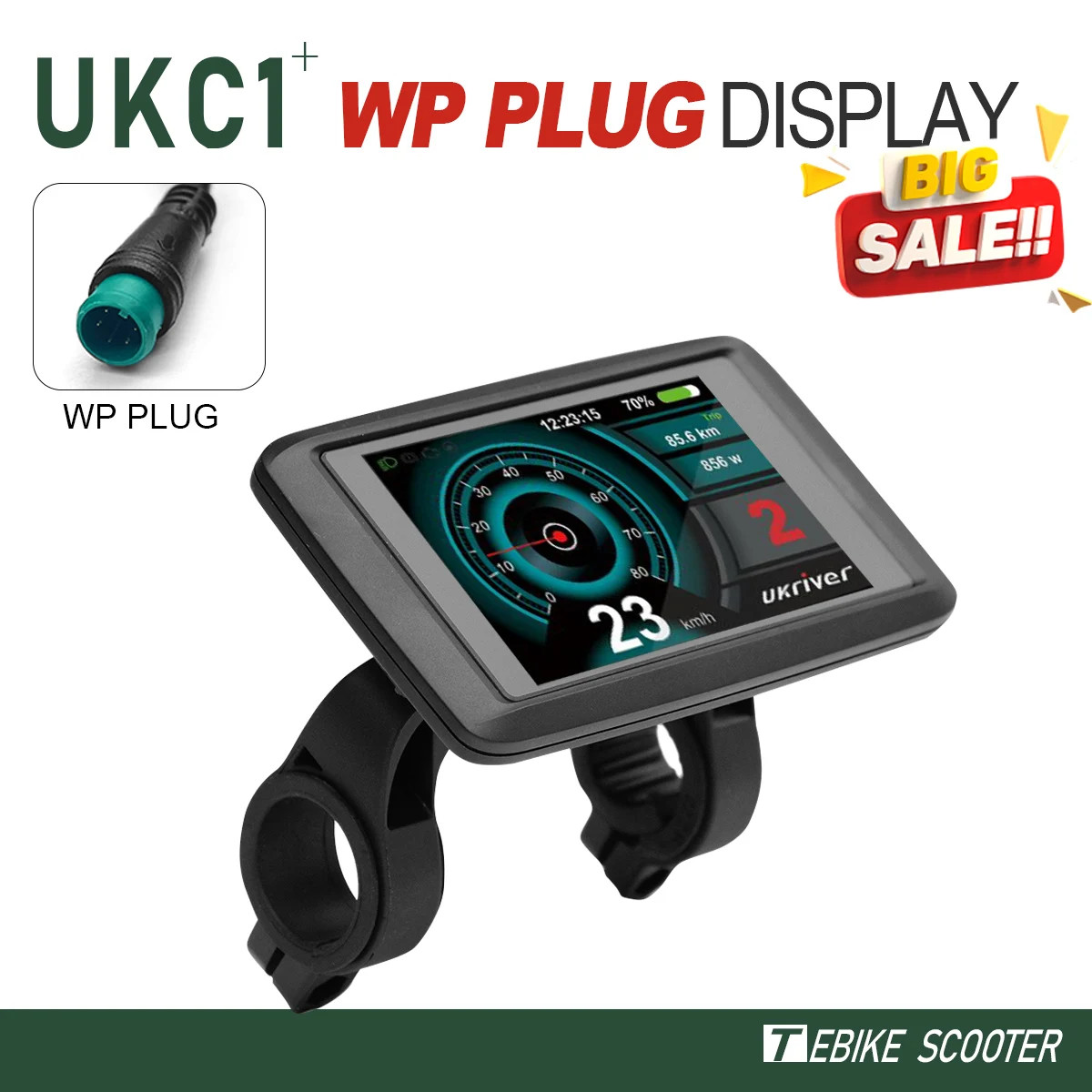 E-bike Sine Wave 3 Mode Controller 17A 26A 30A 40A with Color UKC1 Display
