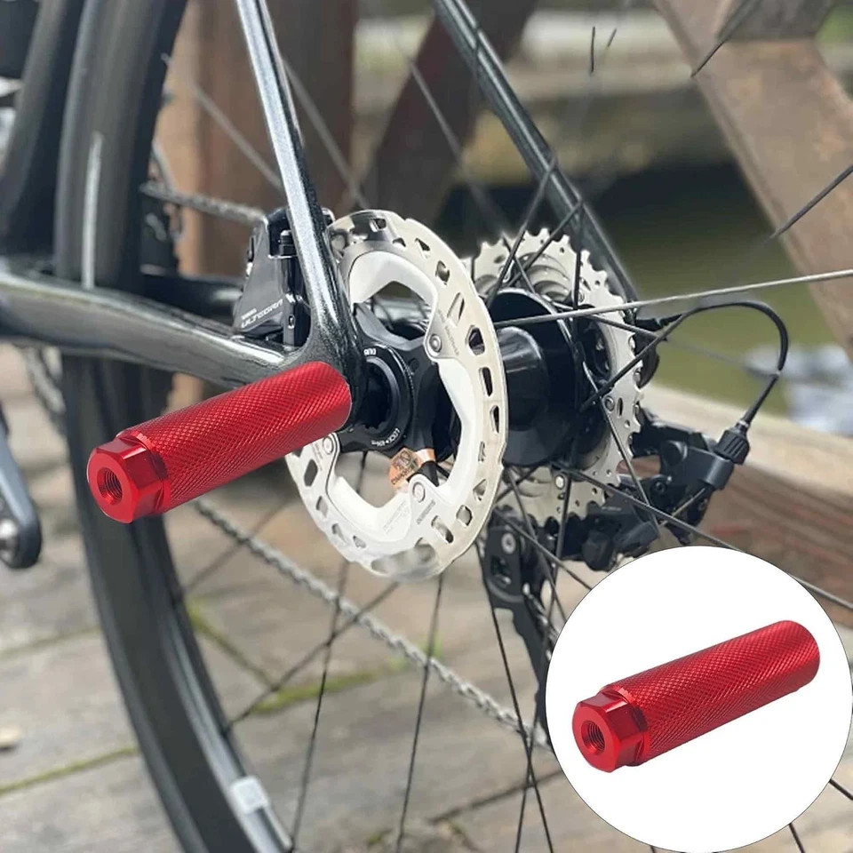 4Pcs Aluminum Alloy Anti-Slip Bicycle Foot Pegs for BMX Mountain Red