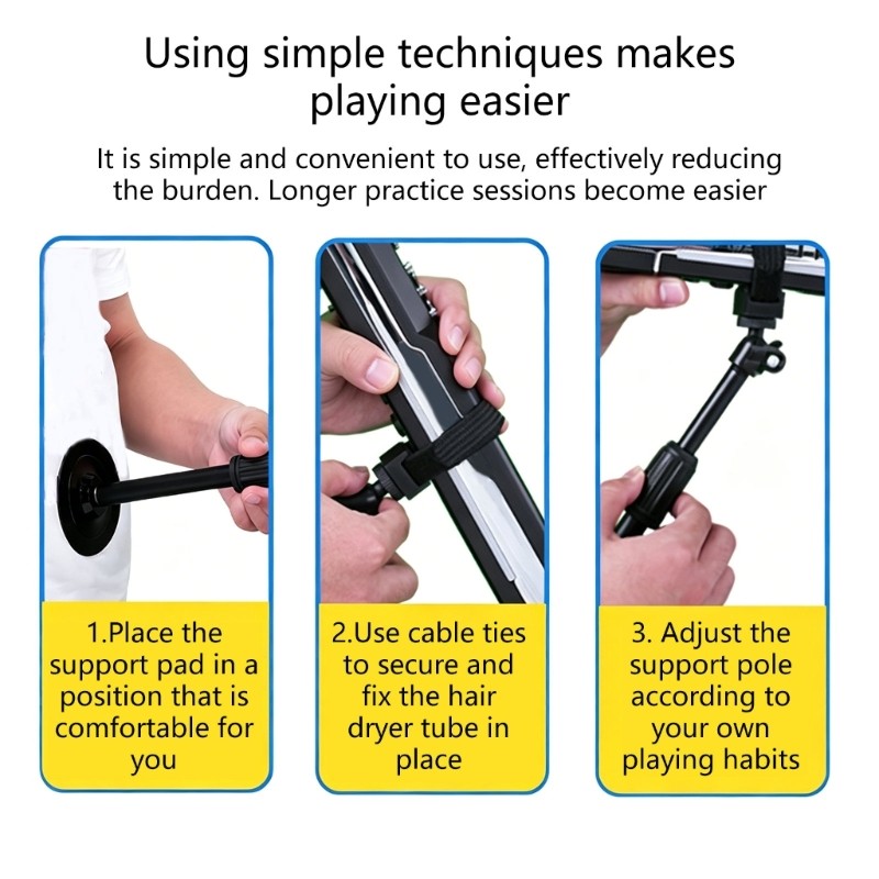 Waist Rest Holder Stand For Players Playing Adjustable 20-27cm Easy Installation