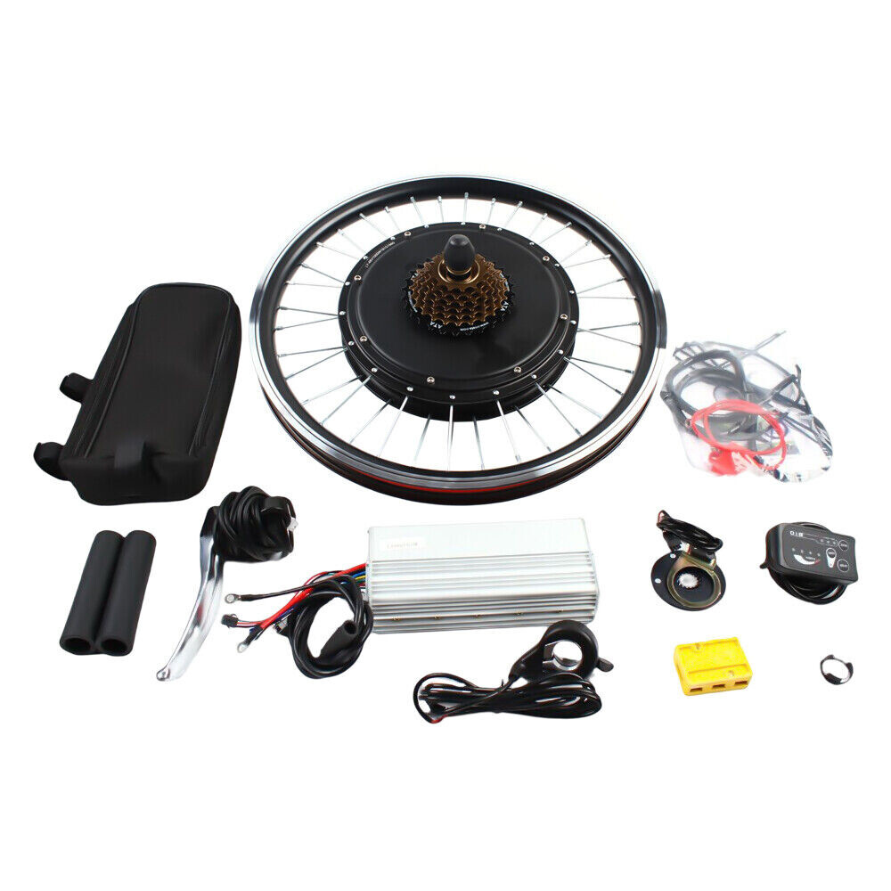 20″ 1000W 48V eBike Conversion Kit Rear Wheel Hub Motor Electric Bike 440RPM