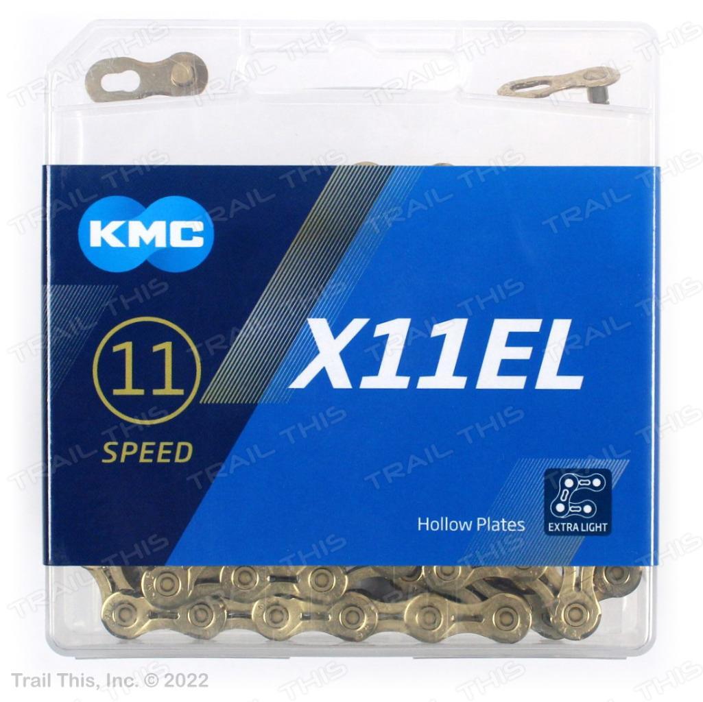 KMC X11EL Gold 11-Speed 118L Bike Chain Hollow-Plates fits SRAM Shimano