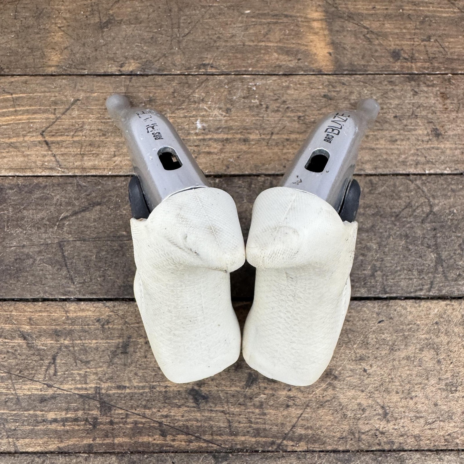 Vintage Dia-Compe BRS Blaze Aero Brake Levers Pair White Hoods 23.8mm Road
