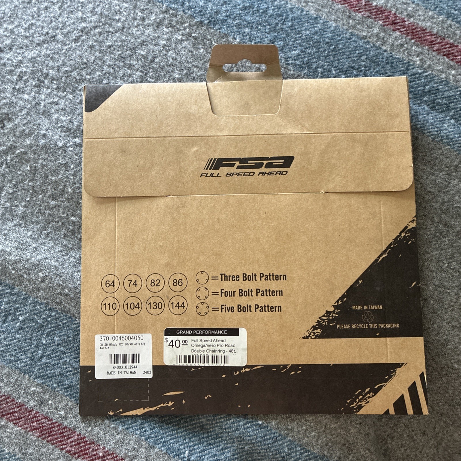 Full Speed Ahead Omega/Vero Pro Road Double Chainring – 48t, 120 BCD, Aluminum,
