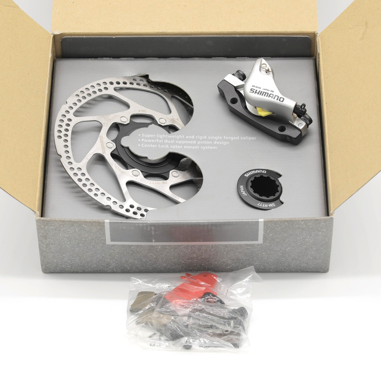 Shimano Deore XT BR-M765 Hydraulic Disc Caliper and SM-RT77 160 Centerlock Rotor